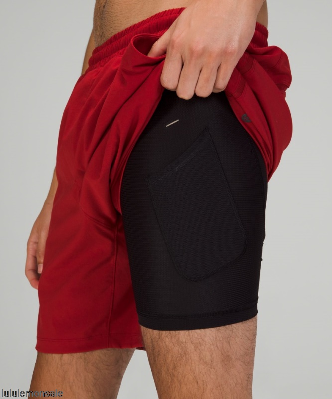 Lululemon Deutschland DELULU825 | Pace Breaker Gefüttert Kurz 7 Sport Rot